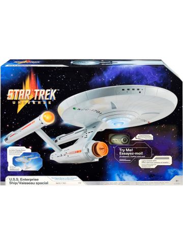 Bandai USS Enterprise NCC-1701 Star Trek Model With Lights, Sounds And Display Stand | Gifts Starship | 18'' 
