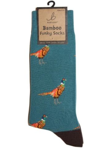 Bartleby Mens Funky Bamboo Socks Golden Pheasant Size 6-11