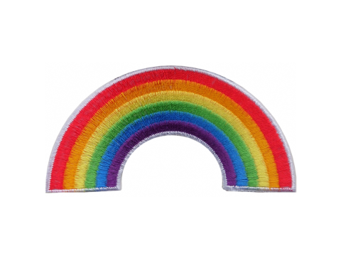 LGBT Rainbow Shaped Embroidered Patch