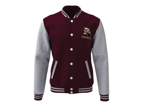 Avengers Endgame - Thanos Varsity Jacket Burgundy-Grey (XXL)