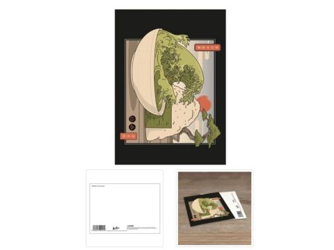 MOVE PENICL MOVE (TEA WAVE) POSTCARD PRINT A6 (1 CARD SUPPLIED)