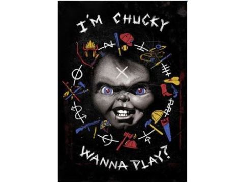 CHUCKY (WANA PLAY) POSTCARD PRINT A6 (1 CARD SUPPLIED)