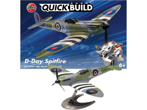 Airfix QUICKBUILD Model Aircraft Kits - D-Day Spitfire 