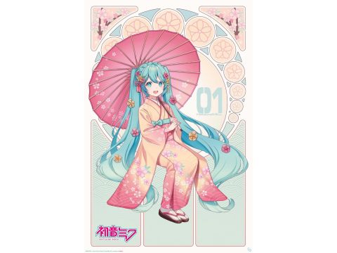 Hatsune Miku Sakura Kimono 61 x 91.5cm / 24.2 x 35.8" Maxi Poster