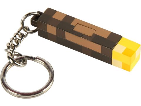 Minecraft Keyring with Torch Light