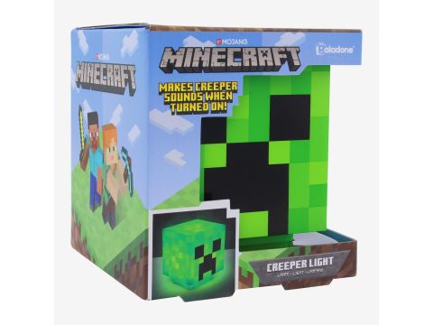 Minecraft Creeper Desk / Night Light with Creeper Sounds