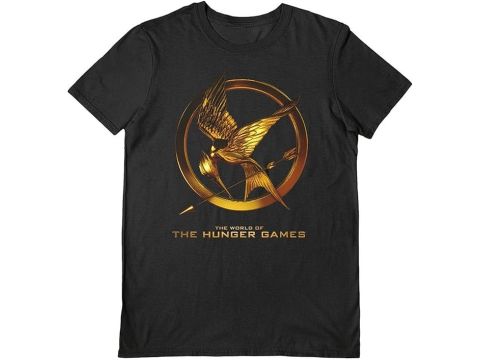 THE HUNGER GAMES (MOCKINJAY) BLACK UNISEX T-SHIRT XXL