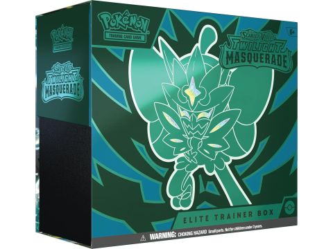 Pokémon TCG: Scarlet & Violet—Twilight Masquerade Elite Trainer Box (1 Full-Art Teal Mask Ogerpon Promo Card, 9 Boosters & Premium Accessories)
