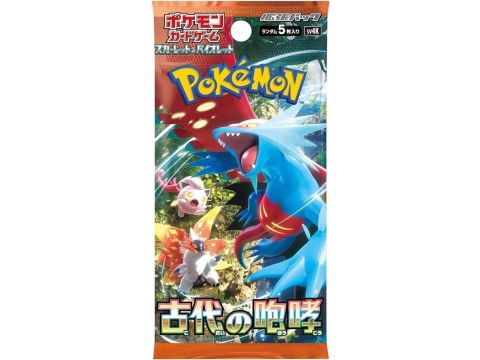(1 Pack) Pokemon Card Game TCG Japanese Scarlet & Violet SV4K Ancient Roar Booster (5 Cards Per Pack)