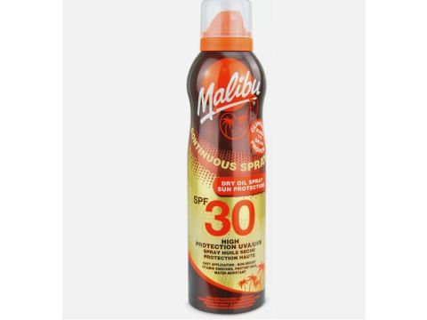 Malibu Sun SPF 30 Continuous Dry Oil Spray for Tanning