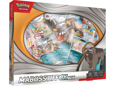 Pokémon TCG: Mabosstiff ex Box (2 Foil Promo Cards, 1 Foil Oversize Card & 4 Booster Packs)