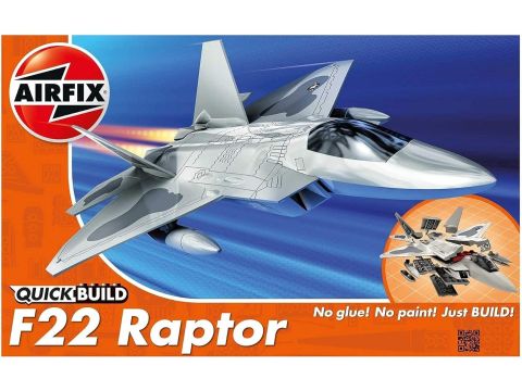 Airfix QUICKBUILD Model Aircraft Kits - F22 Raptor Model Building Kit