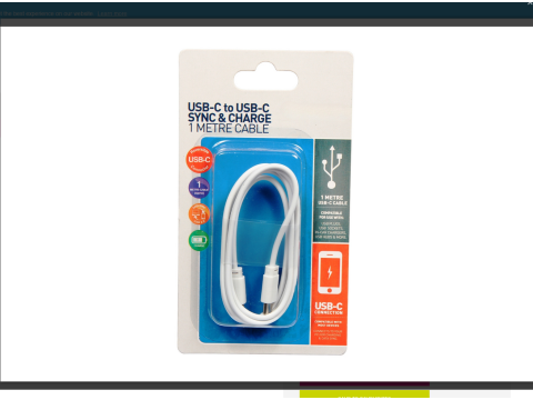 USB-C USB-C Sync & Charge Cable - 1 metre