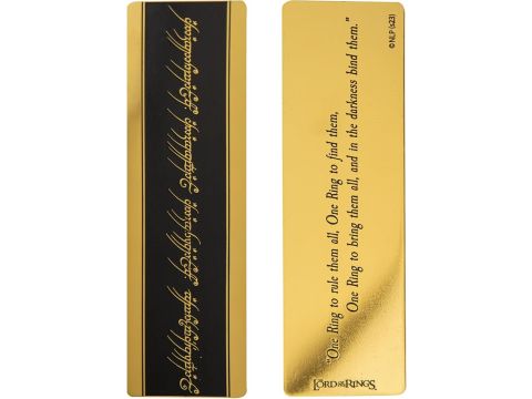 Lord of the Rings – One Ring Metallic Bookmark 14.8 x 4 cm – Officially Licensed
