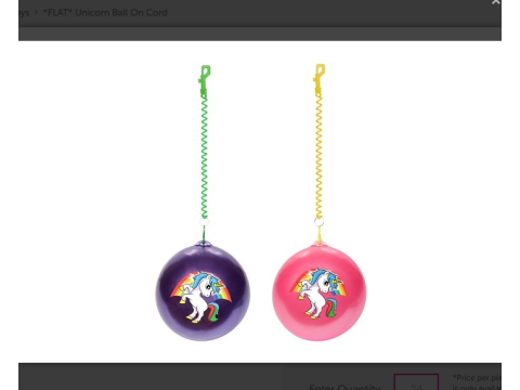 Unicorn Ball On Cord