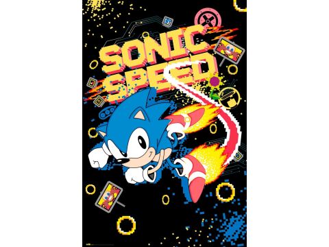 Sonic Speed Poster - 35.8 x 24.2 inches / 91 x 61.5 cm