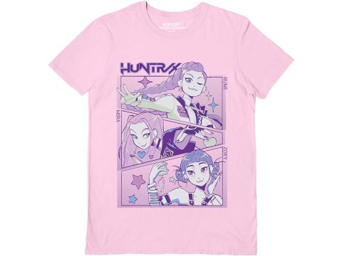 K-pop Demon Hunters (Huntrix) Light Pink Unisex T-Shirt (XL)