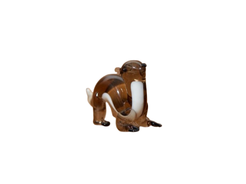 GLASS OTTER ORNAMENT WITH WHITE CHEST