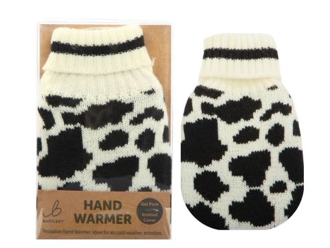 Cow Print Knitted Hand Warmer