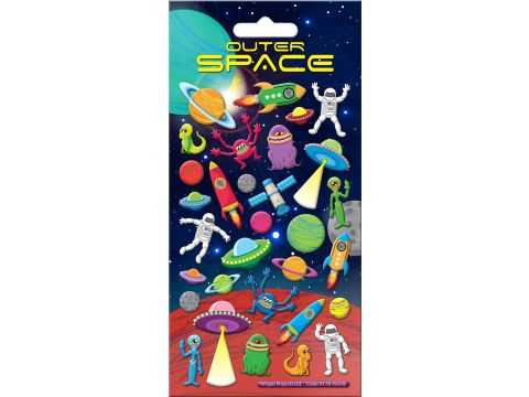 Outer Space Chunky Reusable Craft Stickers