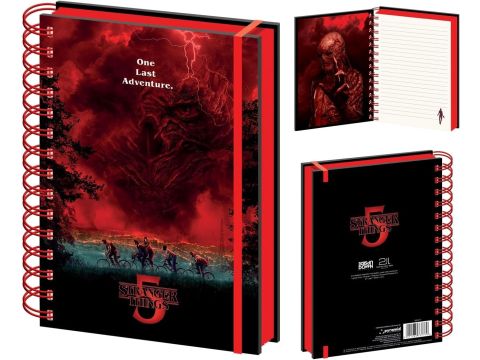 Stranger Things 5 Vecna Sky A5 Wiro Notebook, Officially Licensed