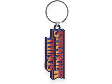 Stranger Things S5 Retro Logo Metal Keyring