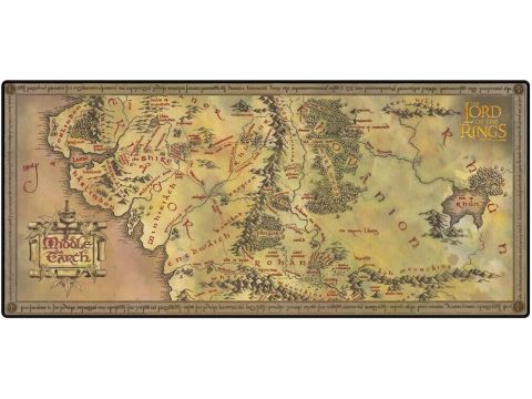 The Lord of The Rings XL Desk Mat – 'Middle-Earth Map' Design