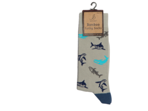 Mens Funky Bamboo Socks - Shark
