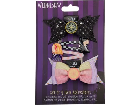 Wednesday - Set of 4 Hair Clips 