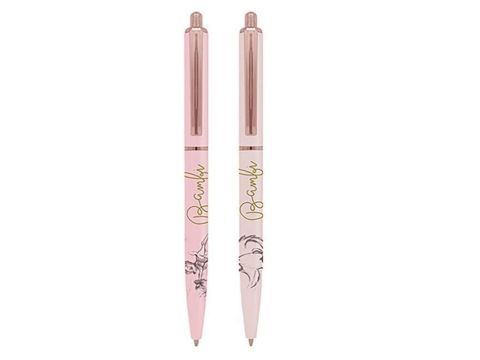 Disney Bambi Set of 2 Ballpoint Pens (Bambi On Ice Design)