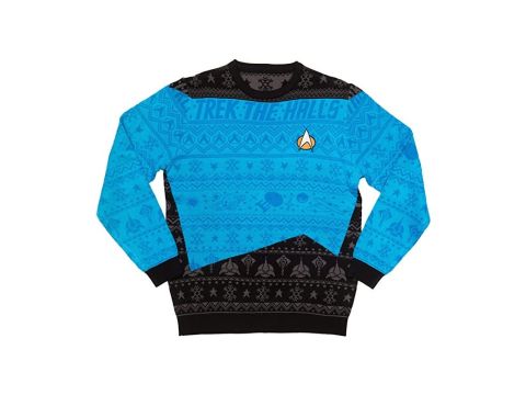 Star Trek Blue Unisex Knitted Jumper, XX Large