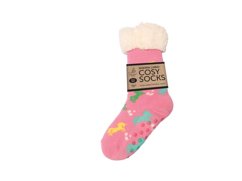 Childs Sherpa Socks - Unicorn