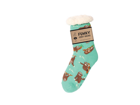 Ladies Sherpa Socks - Sleepy Sloth