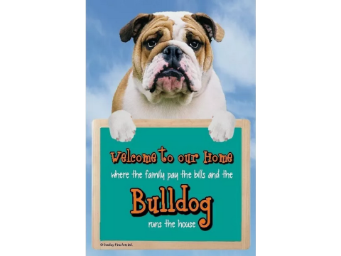 3D BULLDOG WELCOME SIGN 