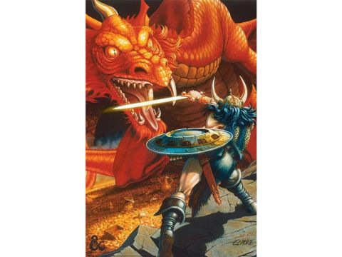 Dungeons & Dragons Classic Red Dragon Battle Poster 