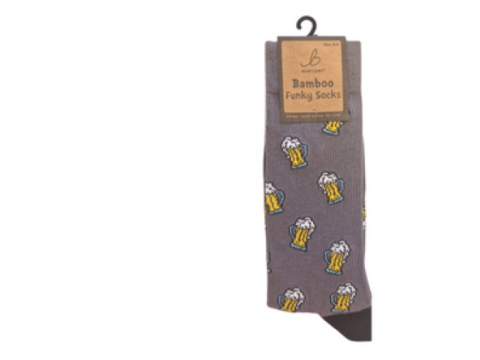 Mens Funky Bamboo Socks - Beer Party