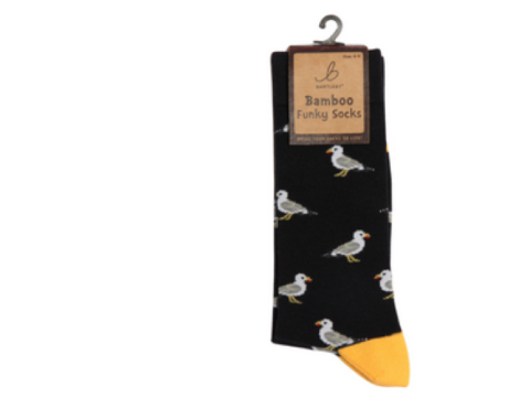 Mens Funky Bamboo Socks - Seagull