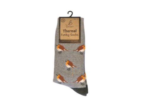Funky Thermal Socks - Garden Robin