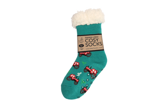 Childs Sherpa Socks - Tractor