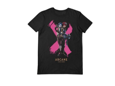 Arcane (Duo) Black Large Unisex T-Shirt‚ League of Legends
