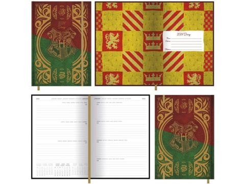 HARRY POTTER 2024 Diary, A5 Diary Hard Cover, Week to a View Planner