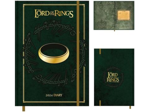  The Lord of the Rings 2024 Diary, A5 Diary Hard Cover, Week to a View Planner - Official Merchandise 