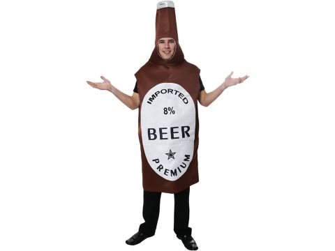 Costume for Halloween Christmas Party Costume Decorations Adult Accessory (Beer Bottle) 