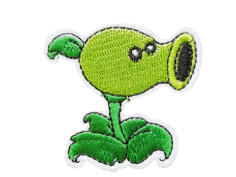 Embroidered Patch - Zombies Plant Shooter - Iron On/Sew On