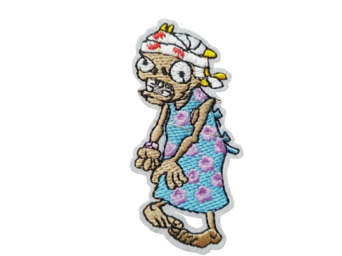 Embroidered Patch - Zombie Lady - Iron On/Sew On