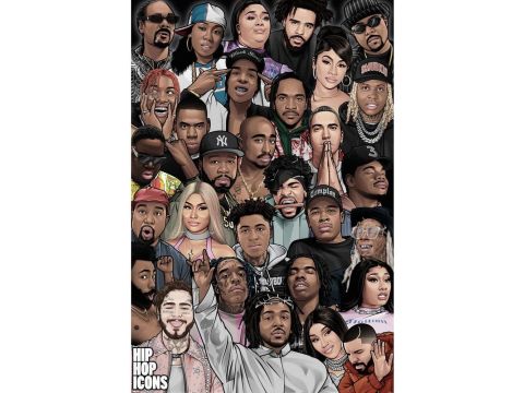 Pyramid International Hip Hop Icons Maxi Poster, 61cm x 91.5cm - Official Merchandise ​ 