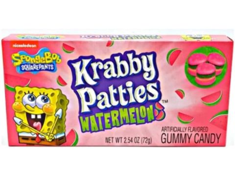 Spongebob Squarepants Krabby Patties Watermelon Gummy Candy 72g