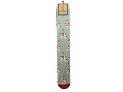 Funky Welly Socks - Brown Cow