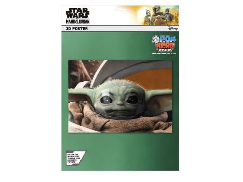 The Mandalorian (Grogu Face) 3D Poster (Popheads)