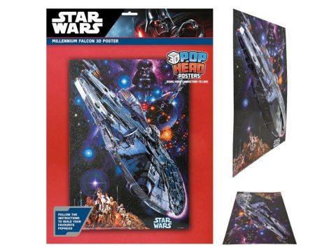 Star Wars (Millenium Falcon) 3D Poster (Popheads)